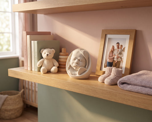 Personalised 3D ultrasound keepsake – Custom baby belly print (Bone white)