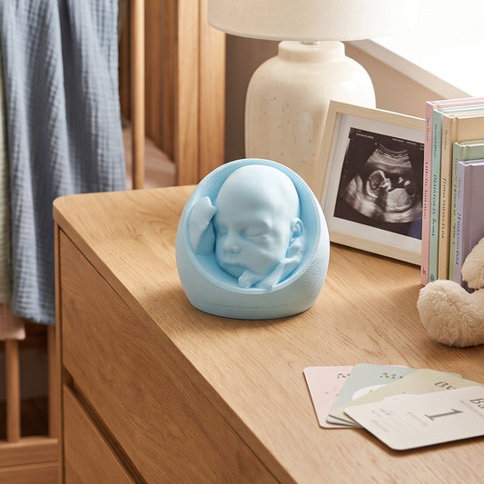 Personalised 3D ultrasound keepsake – Custom baby belly print (Pastel blue)