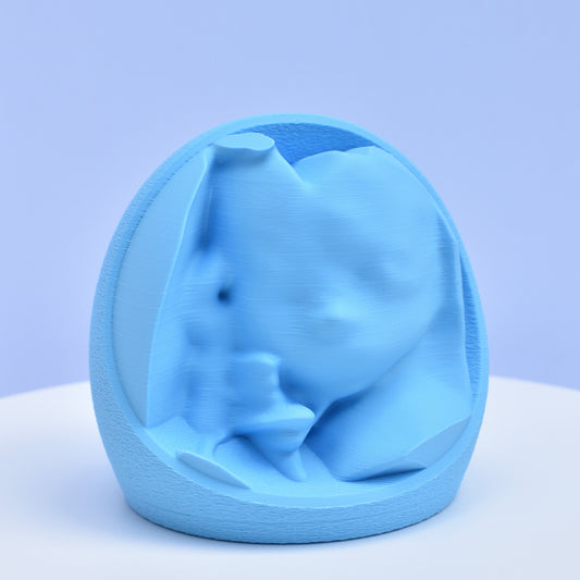 Personalised 3D ultrasound keepsake – Custom baby belly print (Light blue)