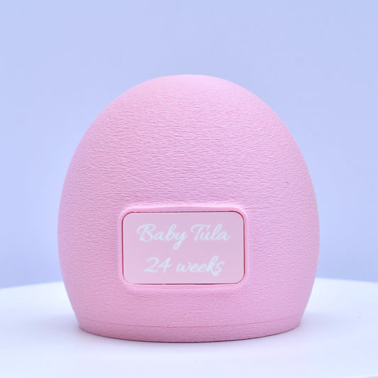 Personalised 3D ultrasound keepsake – Custom baby belly print (Light pink)