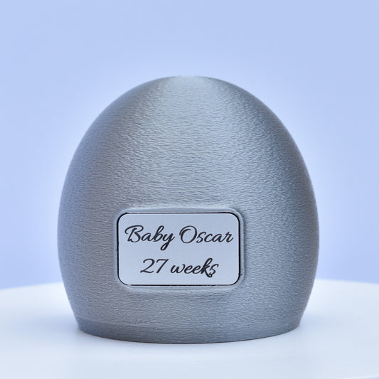 Personalised 3D ultrasound keepsake – Custom baby belly print (Silver)