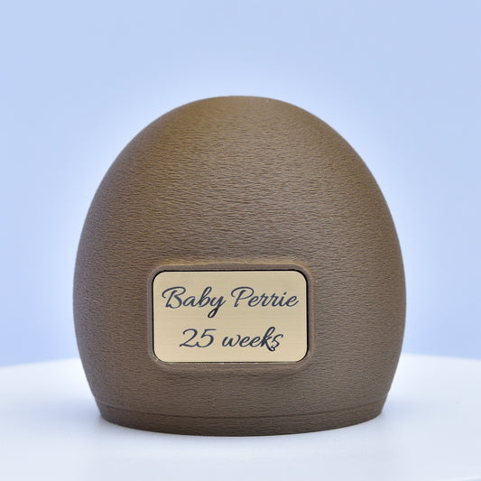 Personalised 3D ultrasound keepsake – Custom baby belly print (Brown)